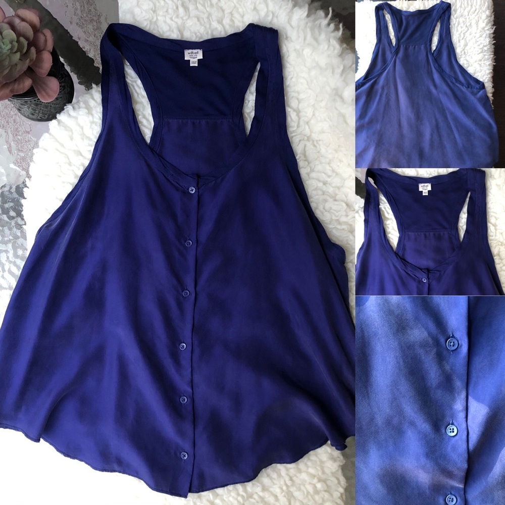 Aritzia Wilfred Tank Top with Silk SZ M